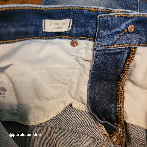 Madewell Jeans Size 28 Skinny 9" High Rise Tummy Control Creston Wash J4624 - Picture 4 of 12